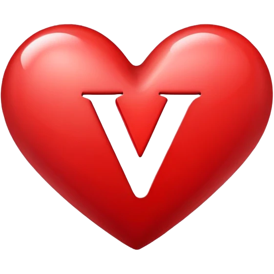Heart with the letter Y inside  emoji
