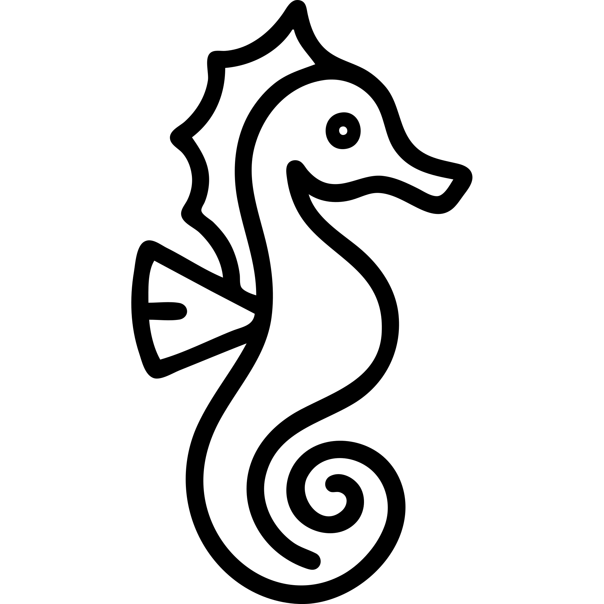 outlined seahorse icon emoji