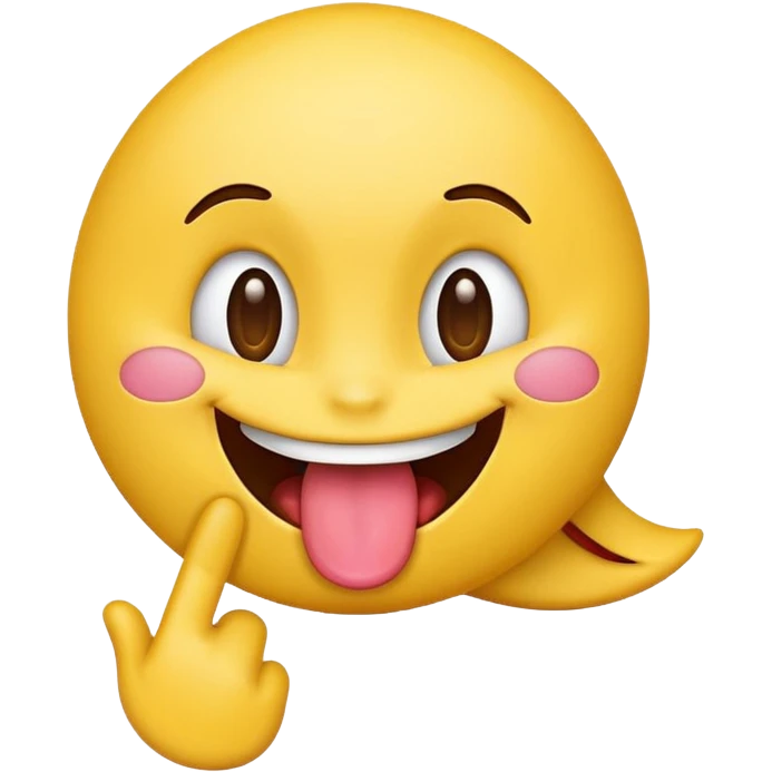 Emoji smiling with tongue out and finger pinching  emoji