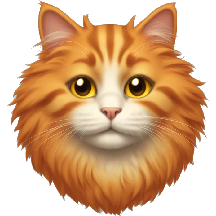orange fluffy cat  emoji