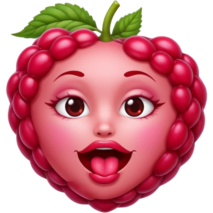 Framboise amoureuse qui fait des bisous  emoji