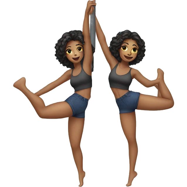 pole move female duo emoji
