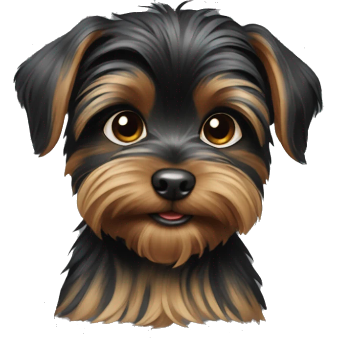black puppy yorkshire terrier emoji