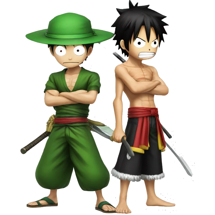 luffy vs zoro emoji