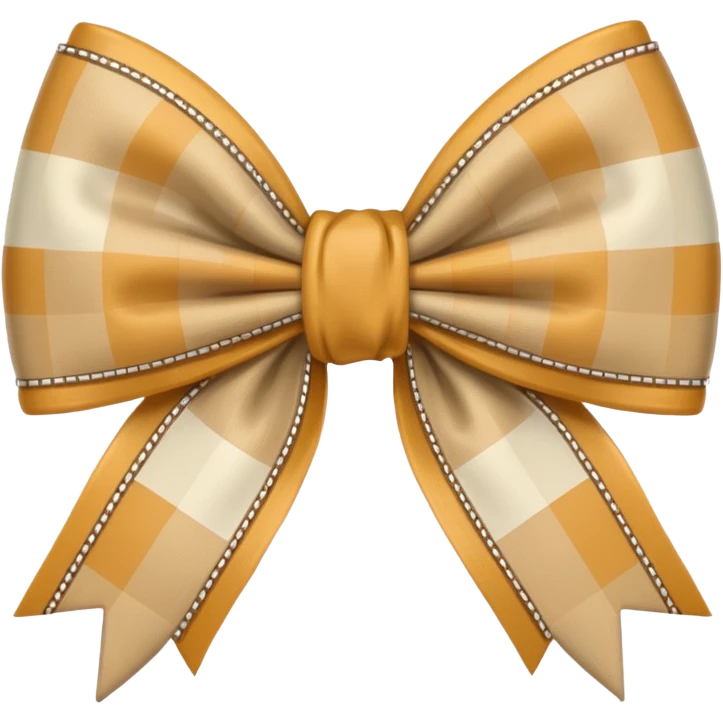 Beige Plaid Bow emoji