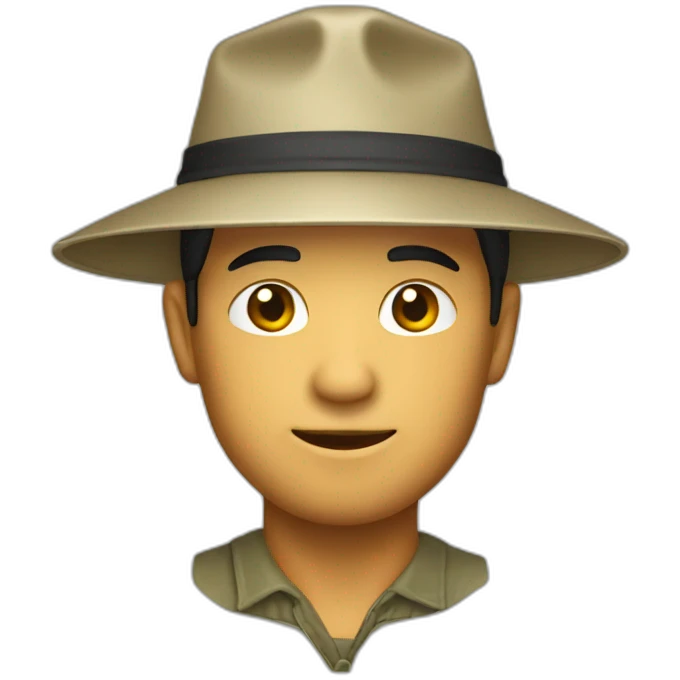 man wearing tradional vietnam hat emoji