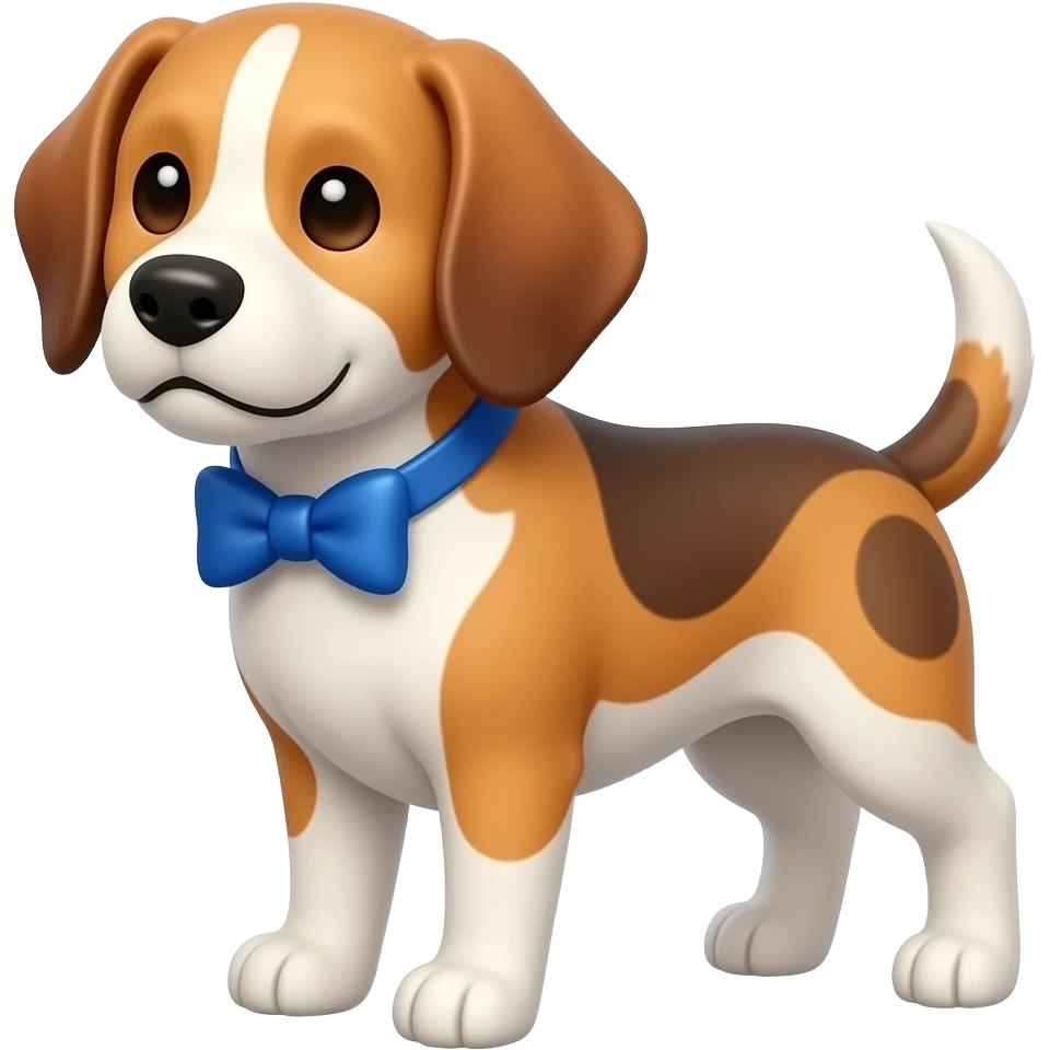 The dog wearing a blue bow emoji