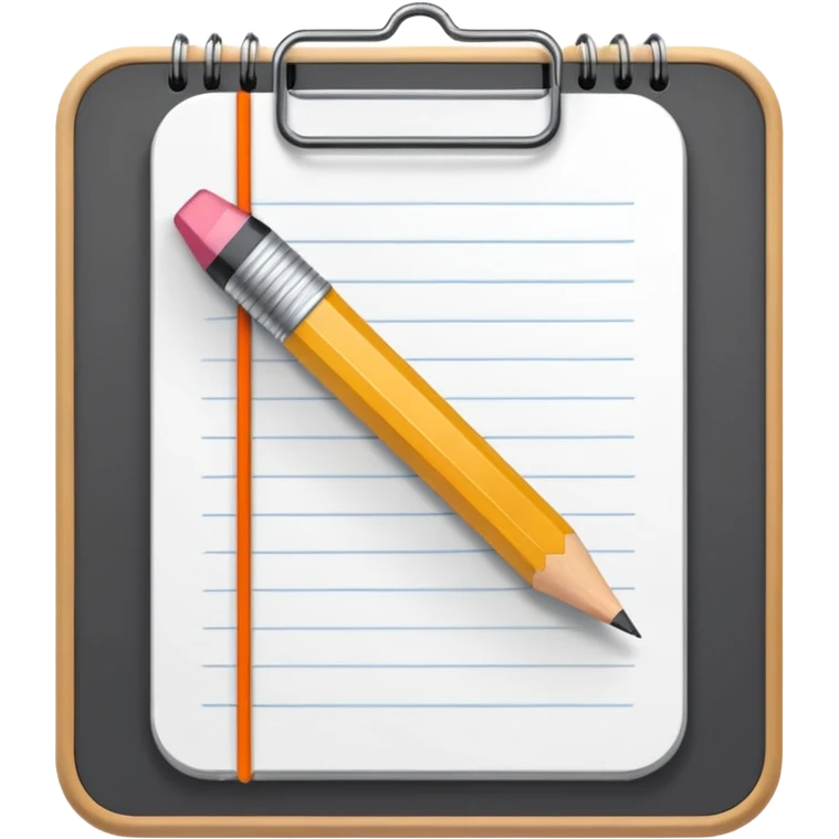 notepad with pencil emoji