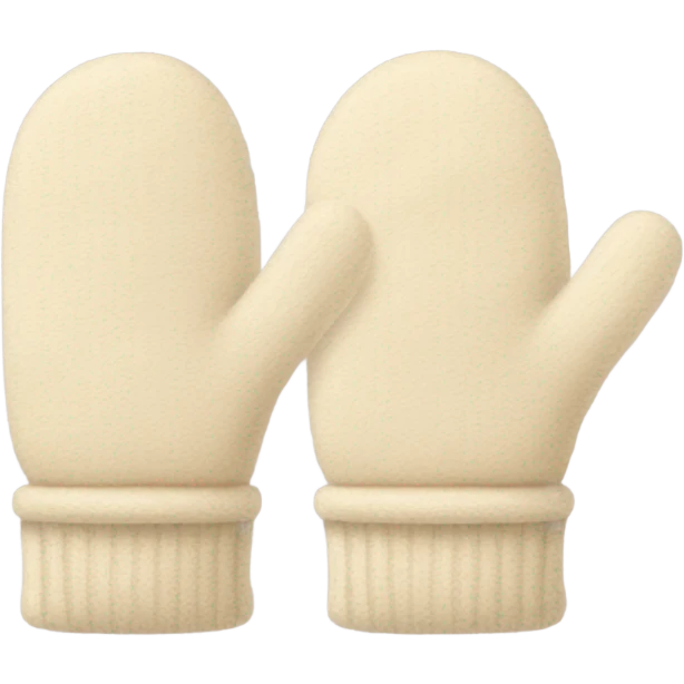cream colored mittens emoji