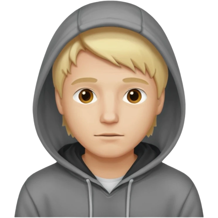 i understand, men in blond with hoodie emoji