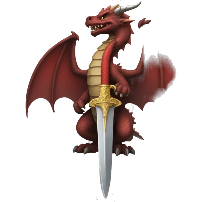 dragon with a dagger emoji