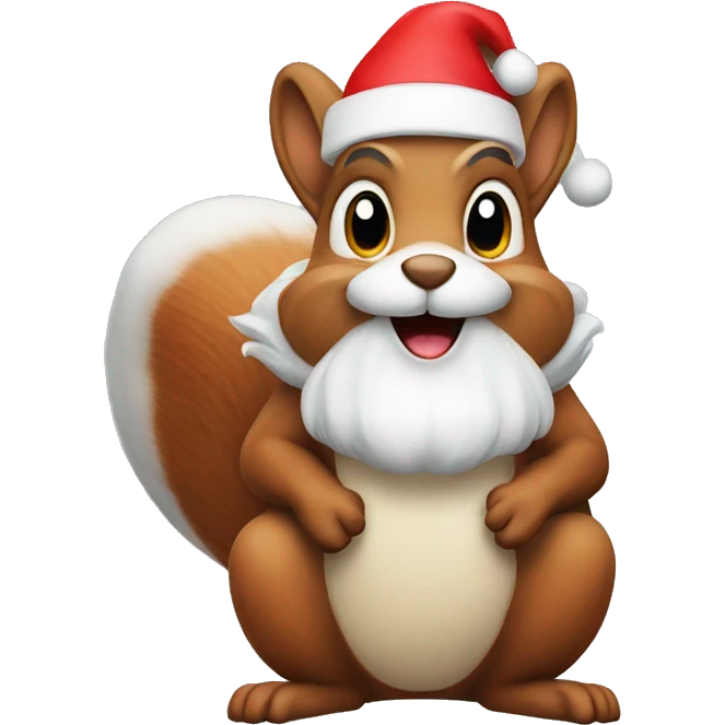 Squirrel Santa  emoji