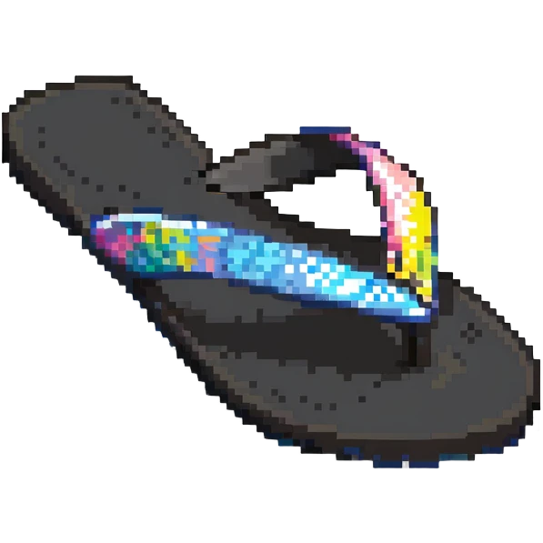 colorful flip flop sandal emoji