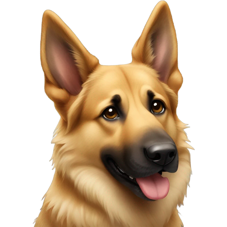 Cuddly German shepherd retriever mix emoji