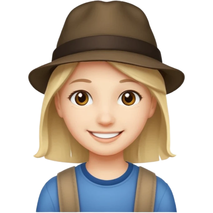 teenager with hat emoji