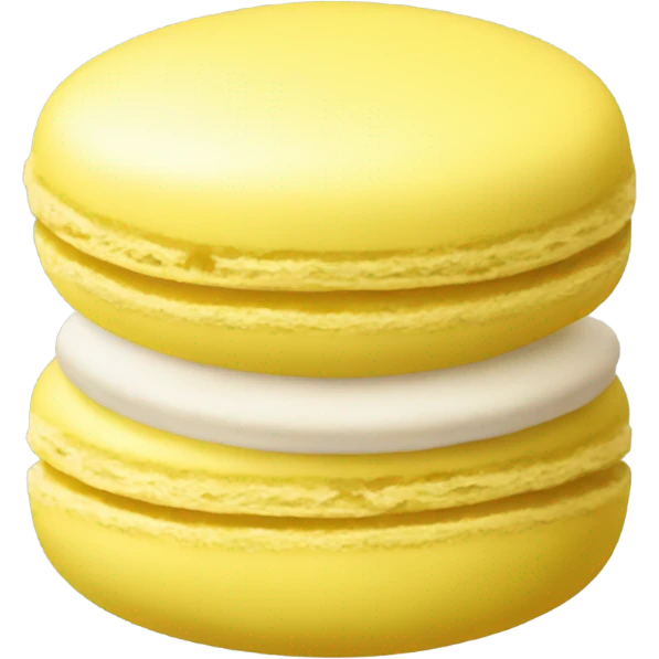 Realistic one yellow macaron  emoji