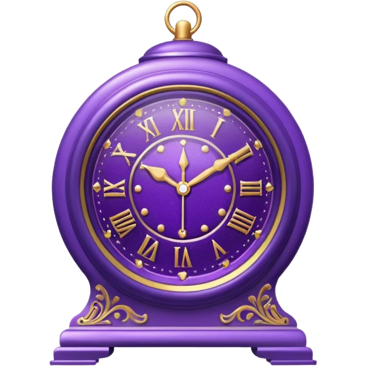 glitter purple clock emoji
