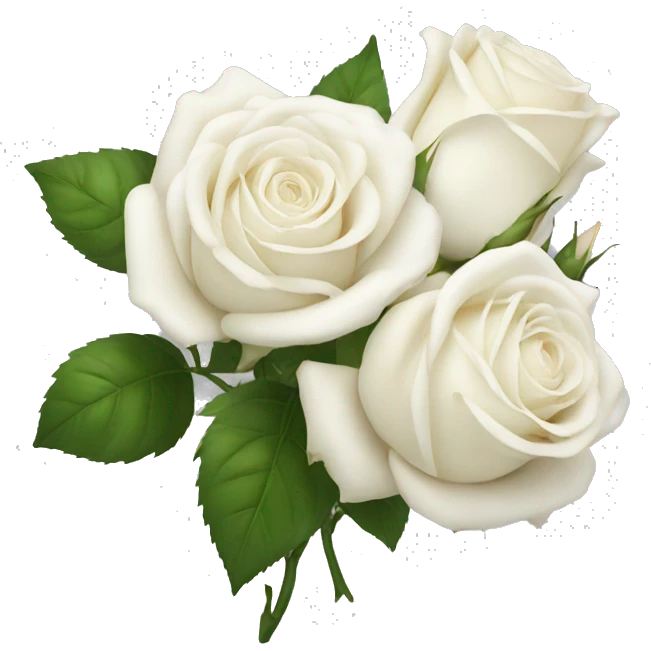 white roses emoji