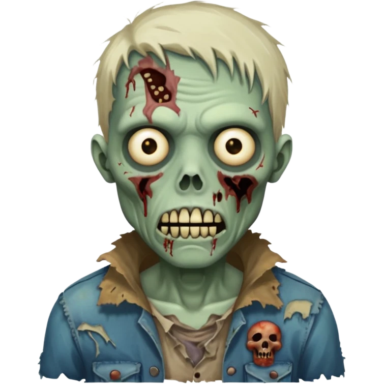 humano zumbi com emoji