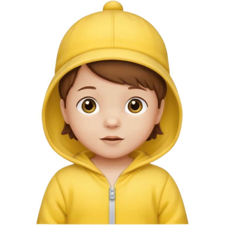 brown hair baby with yellow hersey and hat emoji