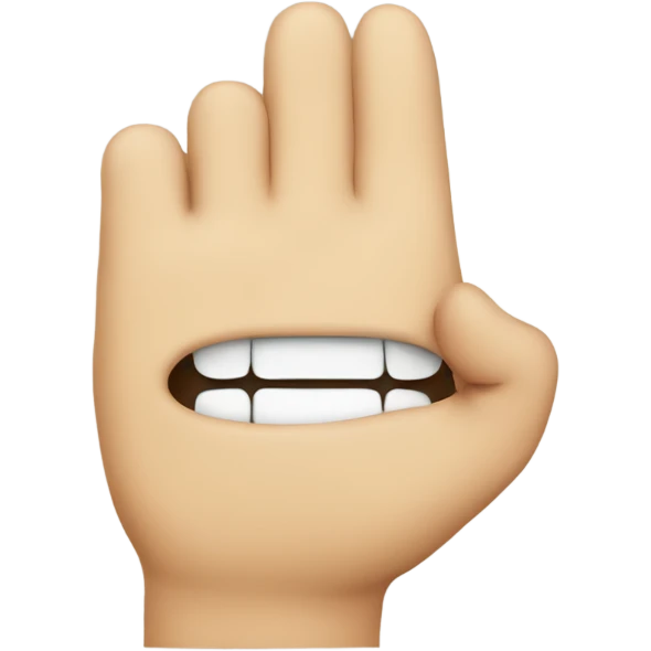 Hand over mouth  emoji