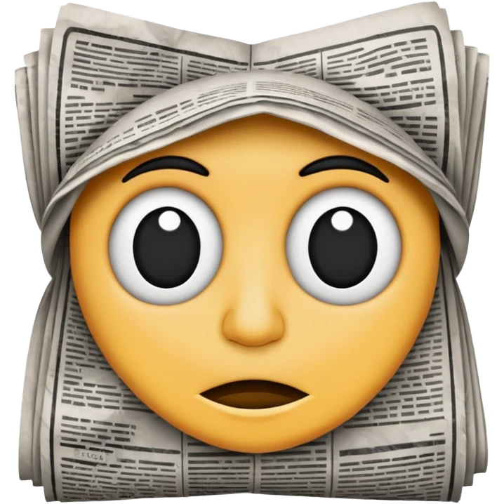 newspaper no face emoji