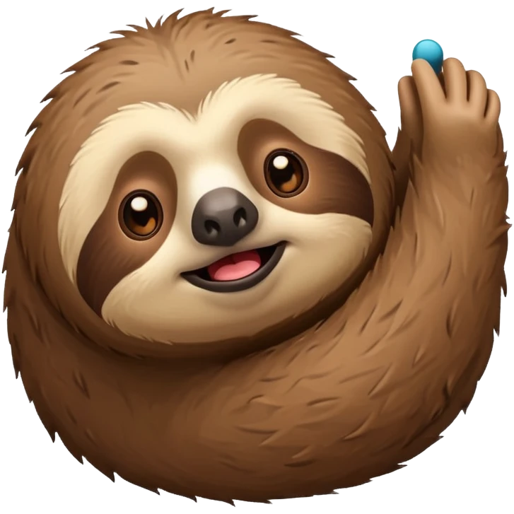 Sloth being confused with question marks above head emoji