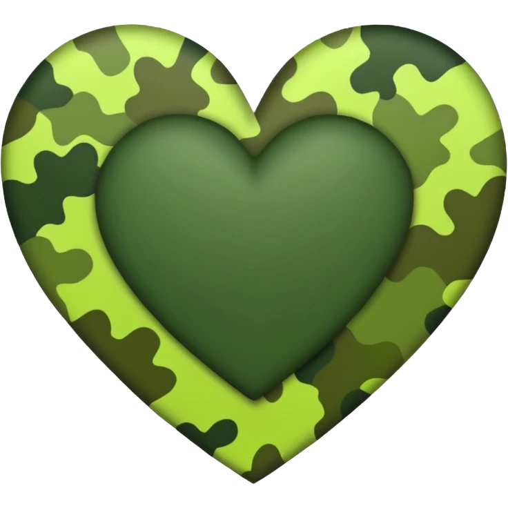 Heart camuflage emoji