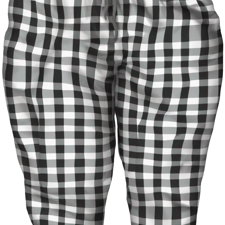 White and black plaid pajama pants emoji