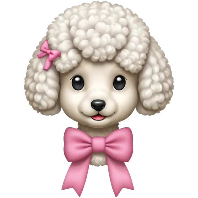 Poodle de laço emoji