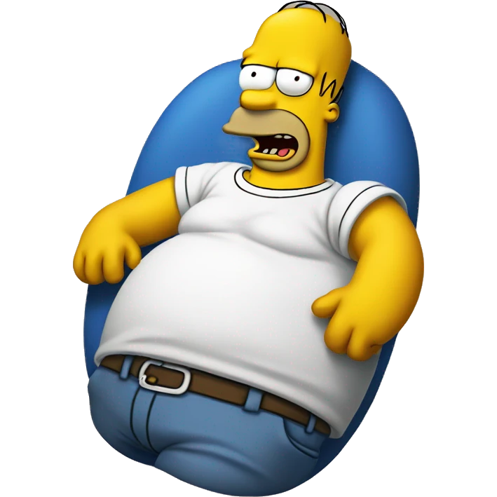 homer simpson on his belly emoji