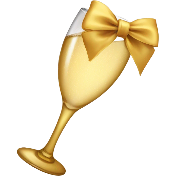 Bow on a champagne glass  emoji