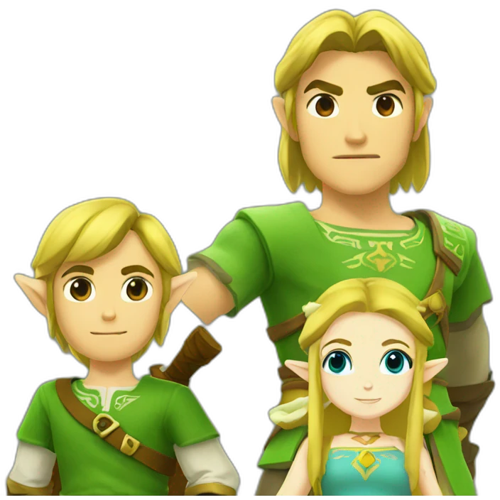 Zelda and link  emoji