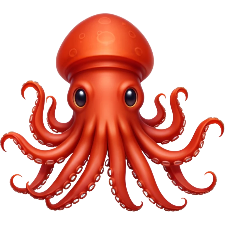 red squid like the 3rd one below emoji