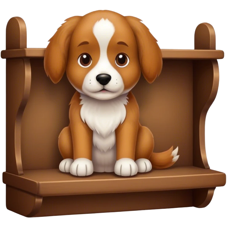 Dog in a shelf emoji
