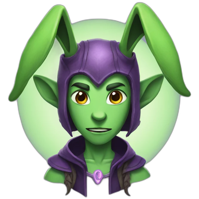 Illidan with a bunny hat emoji