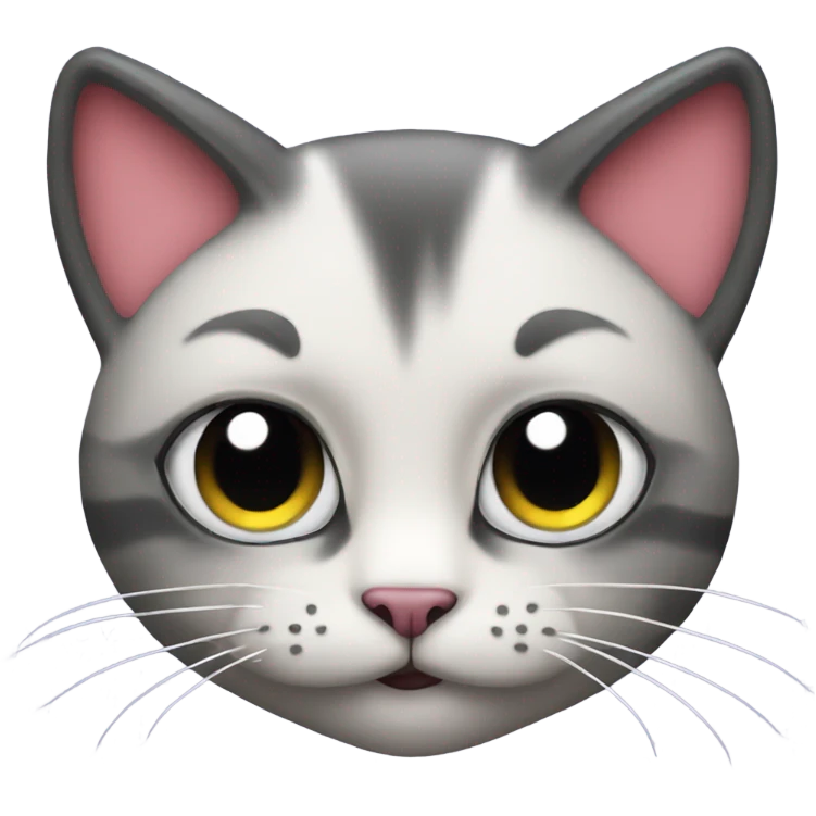 Loge heart with a face cat emoji