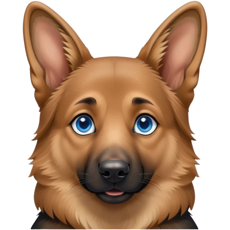 German Shepherd , Young Curly Brown hair with Blue eyes dazu umarmen  emoji