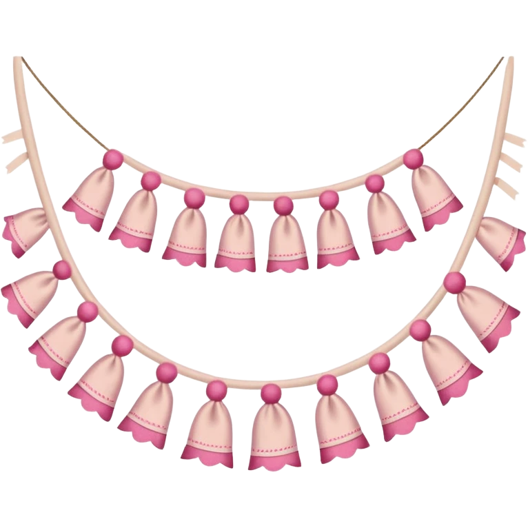 Pink and beige garland  emoji