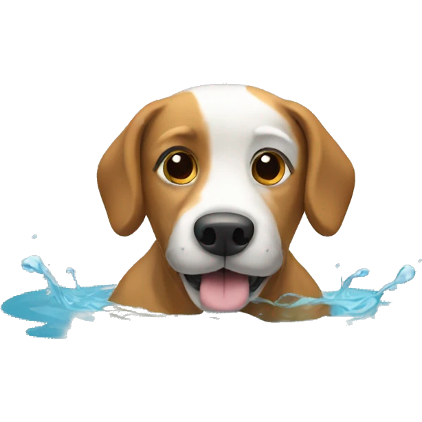 dog swimming emoji