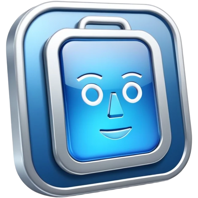 AI Resume Analyzer App logo, modern and sleek, 3D style emoji