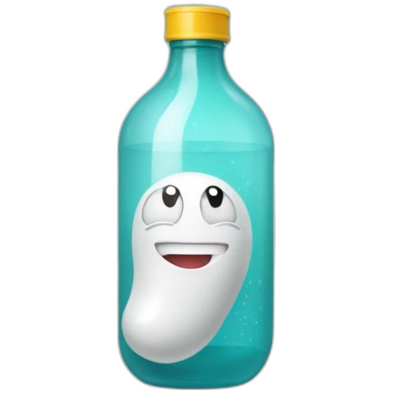 Sperm donation bottle that looks really happy emoji