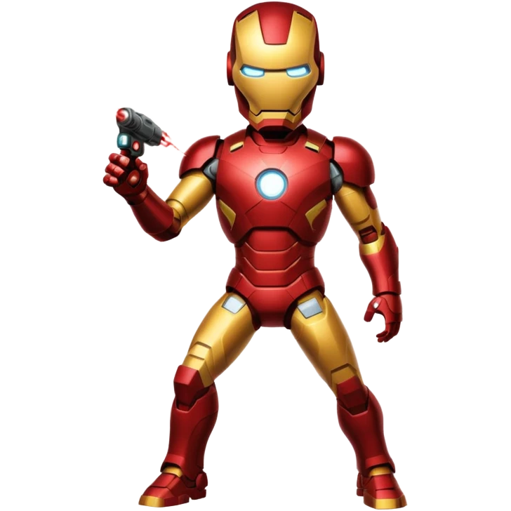 Ironman standing up shooting a laser towards me emoji
