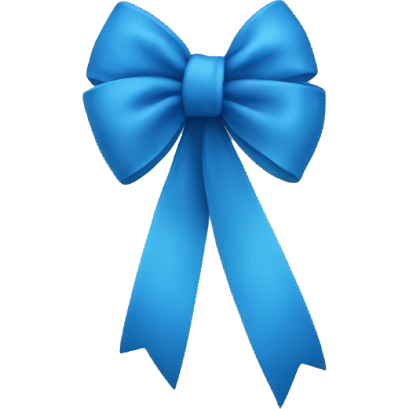 blue bow emoji