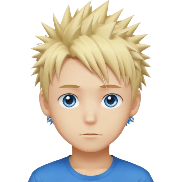 Naruto Anime style boy head emoji
