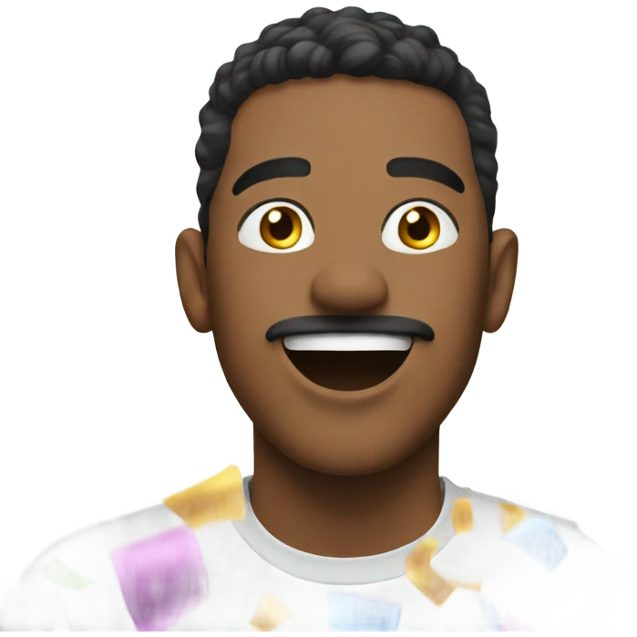 Showing confetti emoji