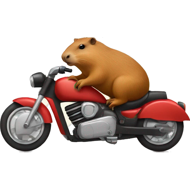Capybara riding a motorcycle  emoji