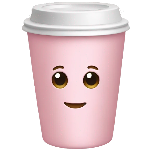 Pastel pink coffee cup emoji
