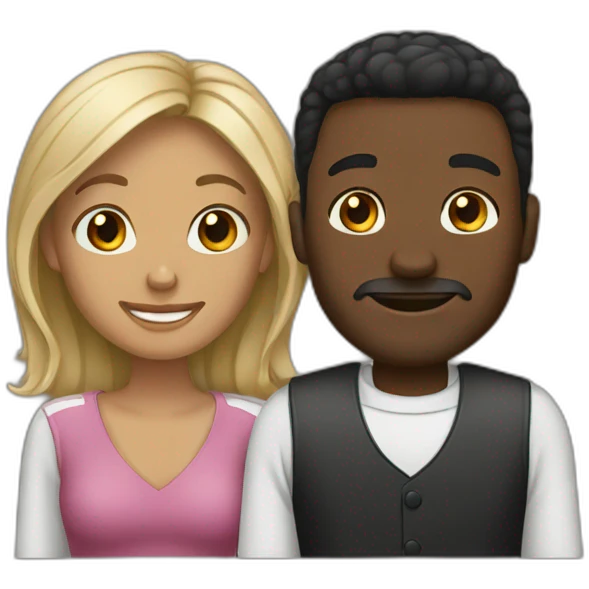 interracial couple emoji