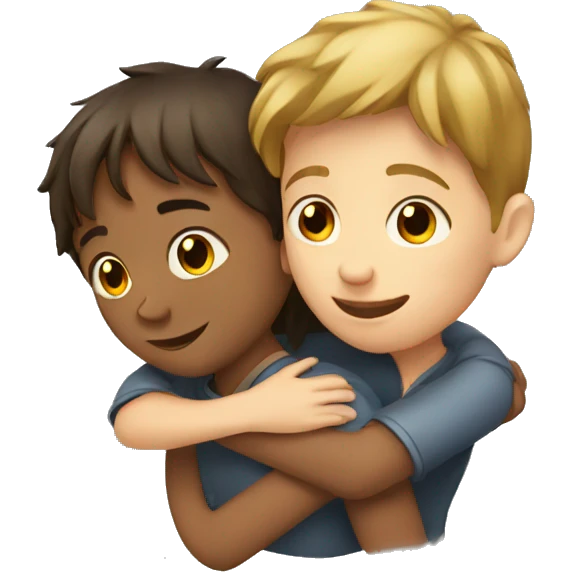 boy and girl hugging emoji